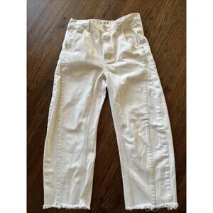 We The Free Jeans Womens 27 Fray Raw Hem Ivory